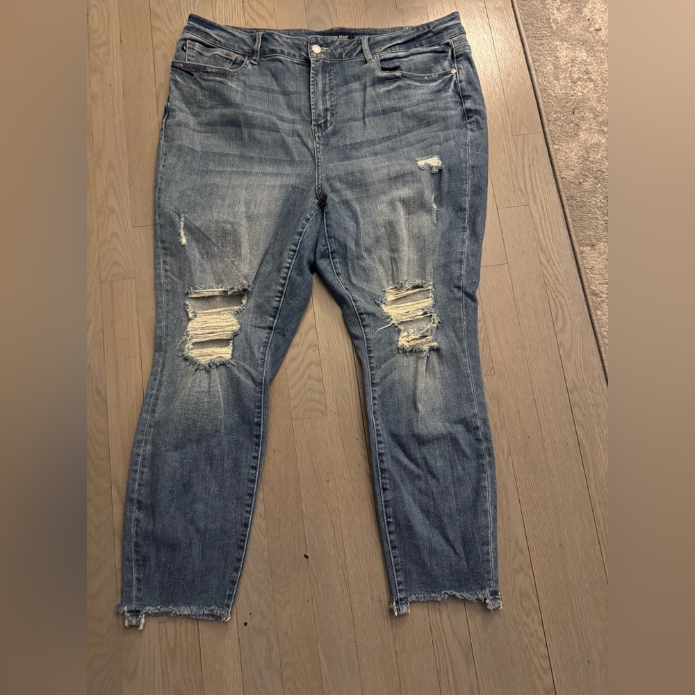 Judy blue distressed raw hem skinny fit jeans. Size 20